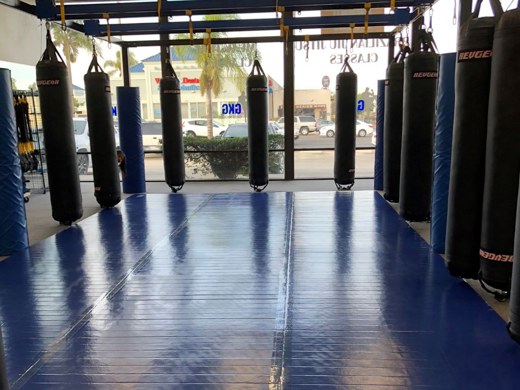 blue boxing & mma mat 