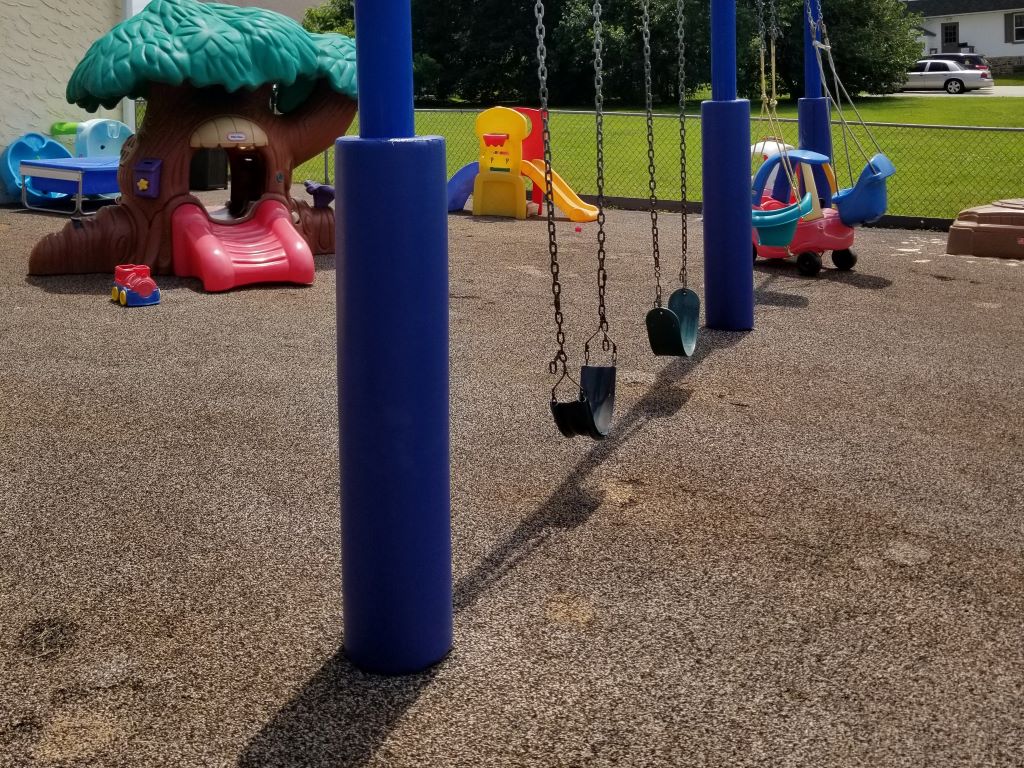 Outdoor playground pole pads for swing set 