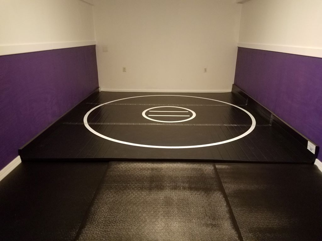 Black home wrestling room
